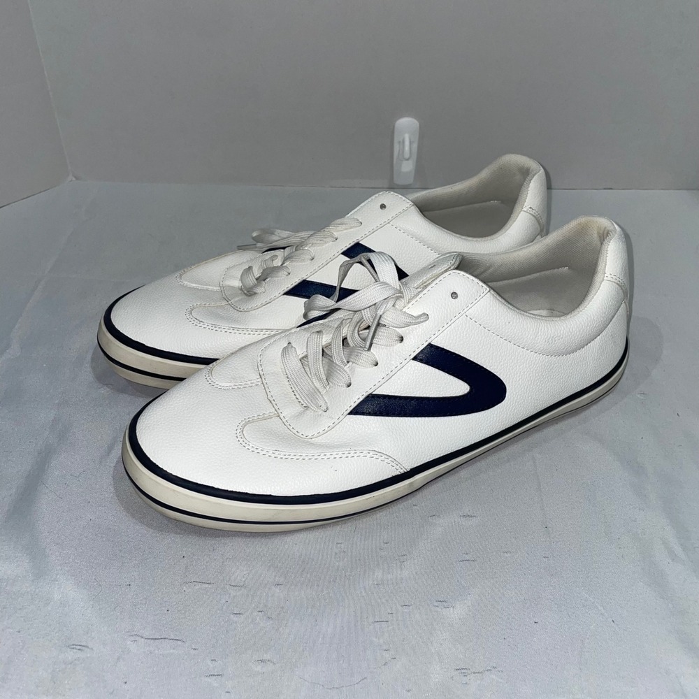 Tretorn Rawlings Mens White Navy Blue Pebble Texture Sneakers Shoes Size 11